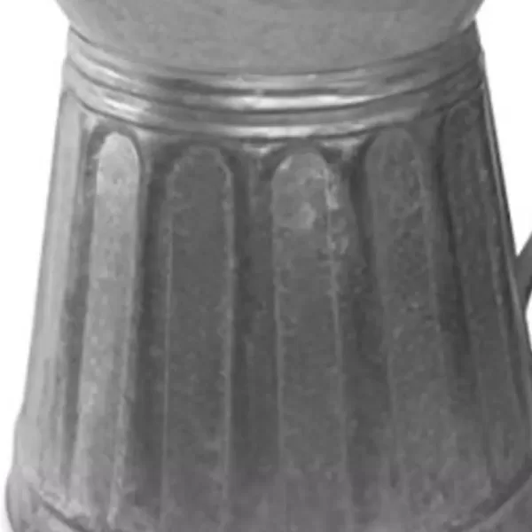 Benzara Vintage Style Gray Galvanized Metal Milk Pitcher