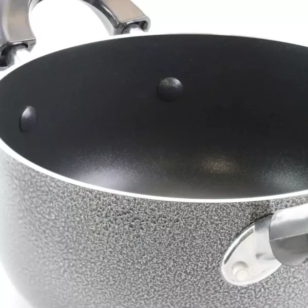 Better Chef 8 qt. Round Aluminum Nonstick Dutch Oven in Gray with Glass Lid