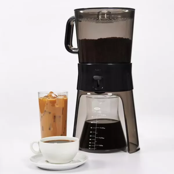 OXO Good Grips 4-Cup Gray Cold Brew Drip Coffee Maker with Filter