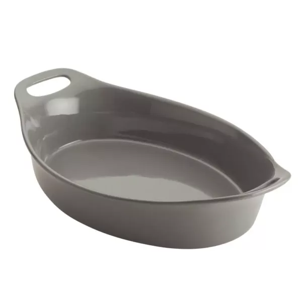 Rachael Ray 2.5 Qt. Gray Ceramics Oval Baker