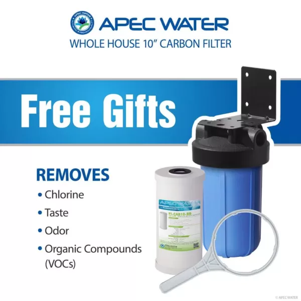 APEC Water Systems Premium 10 GPM Whole House Salt-Free Water Softener System with Pre-Filter