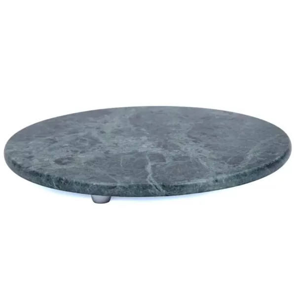 Creative Home Green Marble 12 in. Dia Round Board