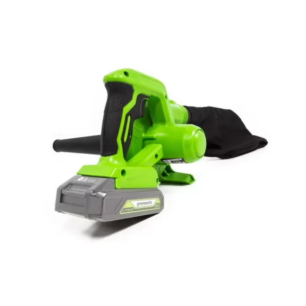 Greenworks 90 MPH 180 CFM 24-Volt Battery Cordless Shop Blower with 2.0 Ah USB Battery and Charger Included SBL24B211