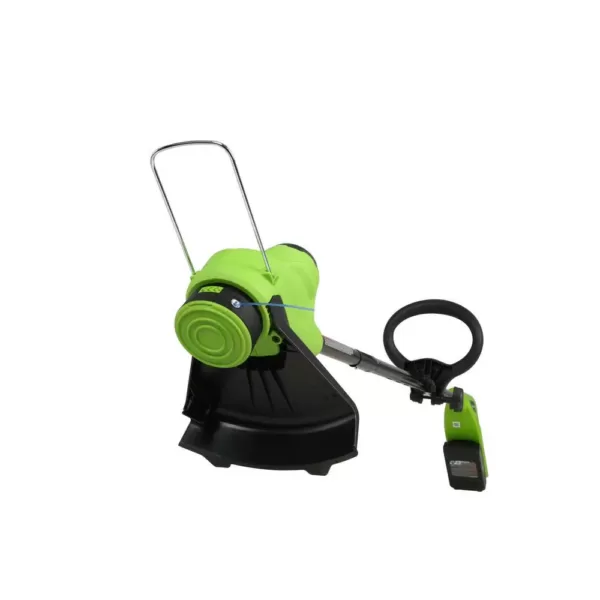 Greenworks 10 in. 24-Volt Battery Cordless TORQDRIVE String Trimmer with 2.0 Ah USB Battery and Charger Included ST24B213