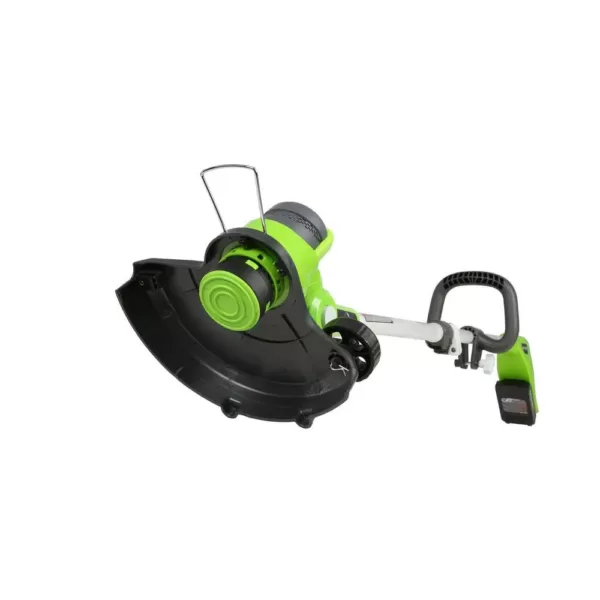 Greenworks 12 in. 24-Volt Battery Cordless String Trimmer with 2.0 Ah USB Battery and Charger Included ST24B215