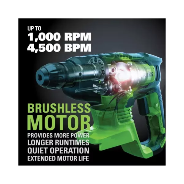 Greenworks 24-Volt Cordless 3/4 in. Brushless SDS 2J Rotary Hammer (Tool-Only)