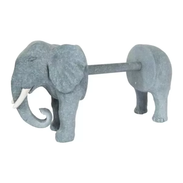 3R Studios Freestanding Grey Elephant Shaped Paper Towel Holder