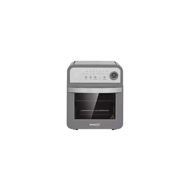 Boyel Living 13 Qt. Gray Stainless Steel Air Fryer Oven with Rotisserie and Dehydrator, 8 Cooking Accessories Kits