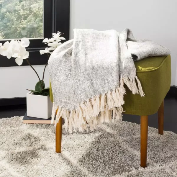 Safavieh Jacqui Grey/Silver Throw Blanket