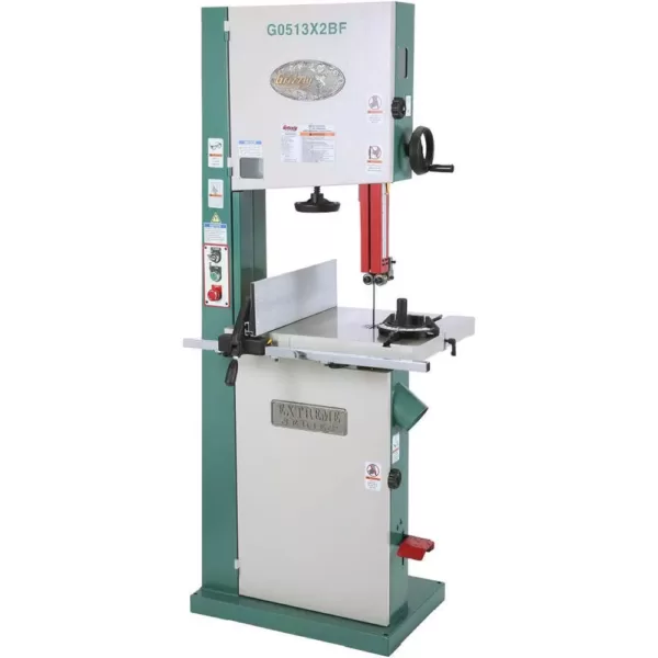 Grizzly Industrial 17" 2 HP Extreme-Series Bandsaw with Cast-Iron Trunnion & Foot Brake Micro-Switch