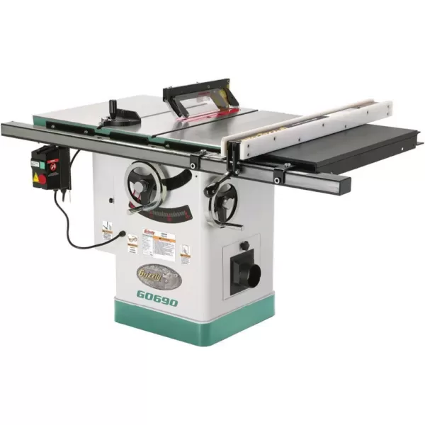 Grizzly Industrial 10 in. 3 HP 220-Volt Cabinet Table Saw with Ri-Volting Knife