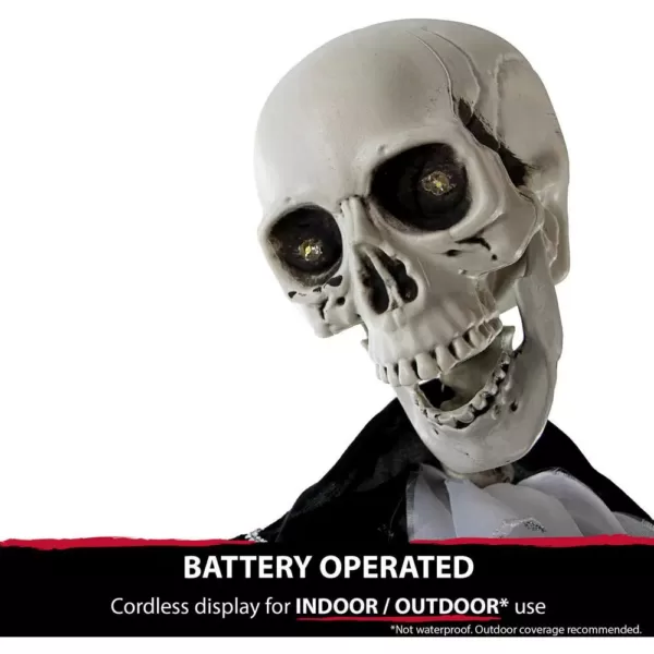 Haunted Hill Farm 5 ft. Animatronic Talking Skeleton Groom Halloween Prop