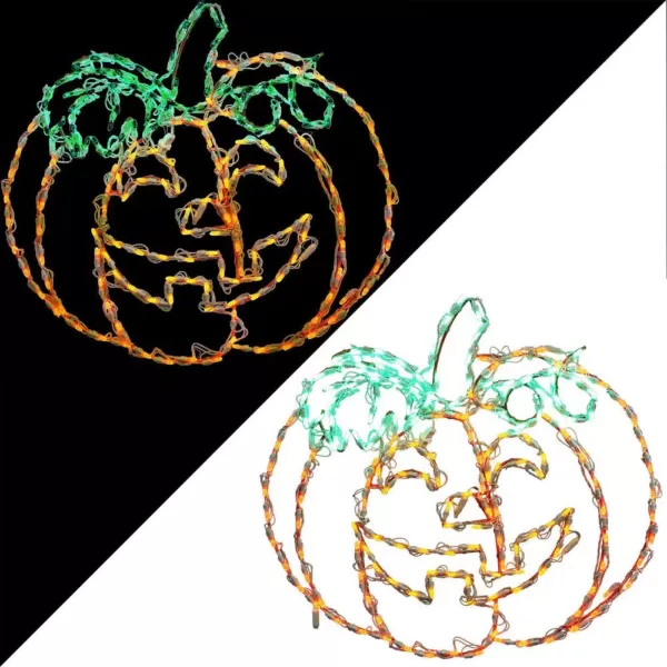 Haunted Hill Farm Happy Jack-O-Lantern Indoor/Outdoor LED Halloween Window Light