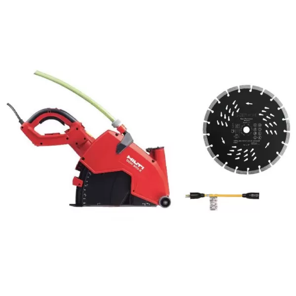 Hilti 12 in. 23 Amp Hand Held Corded DCH 300-X Diamond Cutting Saw with 2 SPS Universal Blades and Twist Lock