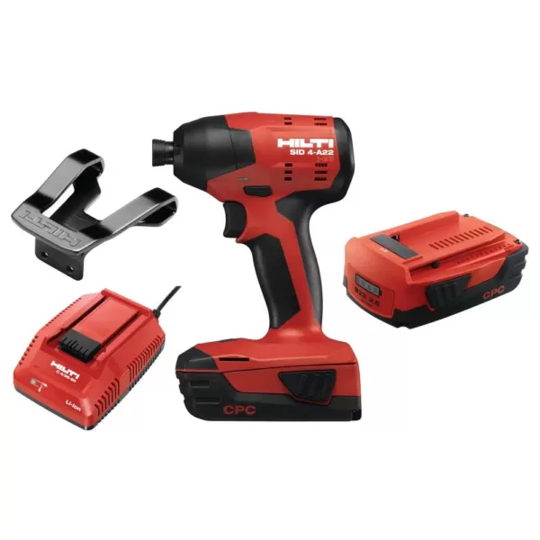 Hilti 22-Volt Lithium-Ion 1/4 in. Hex Cordless Brushless SID 4 Compact Impact Driver with 3 gear speed  (No Bag)