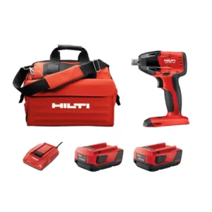 Hilti SIW 6-AT 22-Volt 1/2 in. Cordless Brushless Impact Wrench Kit with 4.0 Lithium-Ion Battery Pack Charger and Bag