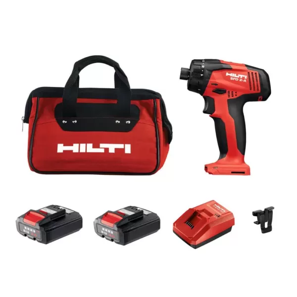 Hilti 12-Volt Lithium-Ion 1/4 in. Cordless Impact Driver SFD 2-A Kit with Battery, Charger and Bag