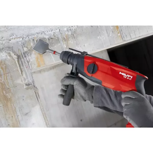 Hilti 850-Watt 120-Volt 1300 RPM SDS Plus Single Speed TE 3-C Rotary Hammer Drill Kit with Chisel, Scraper and 5 Drill Bits