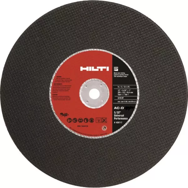 Hilti 14 in. x 5/32 in. x 20 mm SP-1 Abrasive Metal Deck Cutting Gas Saw Blade/Disc (10-Pack)