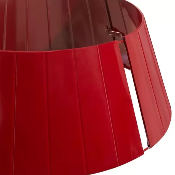 Home Accents Holiday 27 in. D Red Metal Christmas Tree Collar