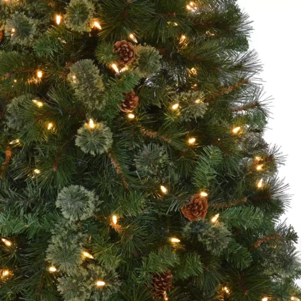 Home Accents Holiday 7.5 ft Alexander Pine Pre-Lit LED Artificial Christmas Tree with 550 SureBright Warm White Lights