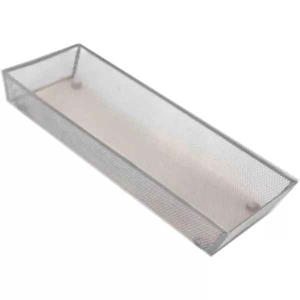 Home Basics Silver Mesh Steel Drawer Organizer