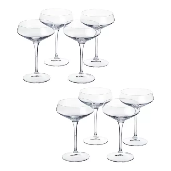 Home Decorators Collection Genoa 11.25 oz. Lead-Free Crystal Coupe Cocktail Glasses (Set of 8)