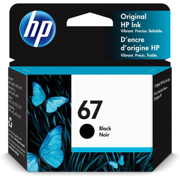 HP 67 Black Ink Cartridge for Select ENVY and Deskjet Printers