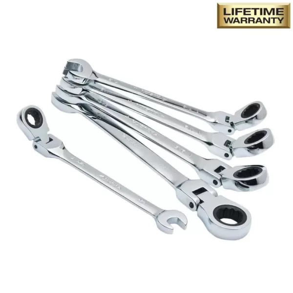 Husky SAE/MM Flex-Head Ratcheting Wrench Set (10-Piece)