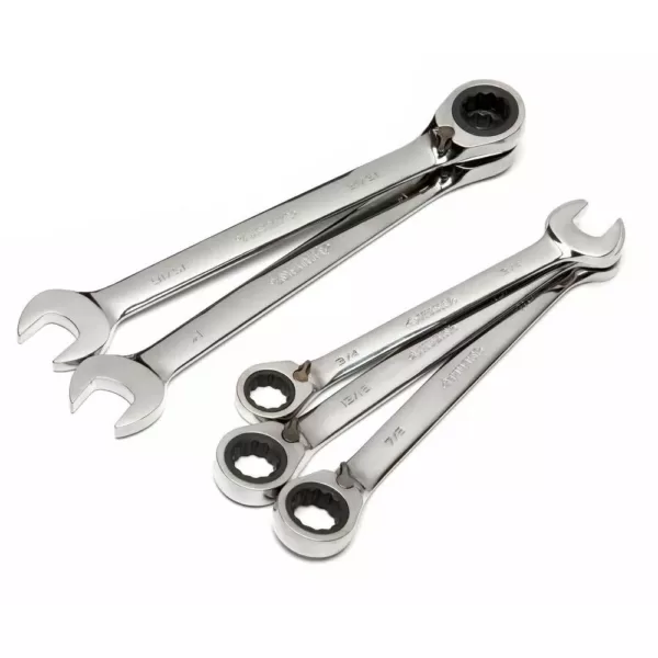 Husky Large SAE Reversible Ratcheting Wrench Set (5-Piece)