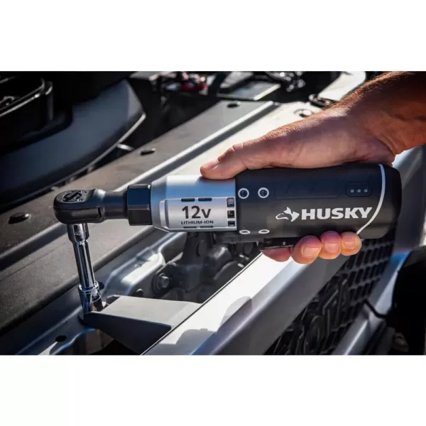 Husky 3/8 in. Drive 12-Volt Lithium-Ion Cordless Ratchet