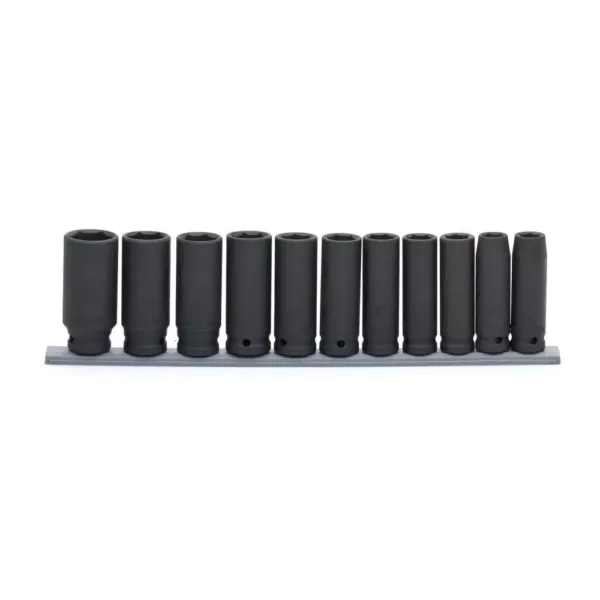 Husky 1/2 in. Drive Deep Metric Impact Socket Set (11-Piece)