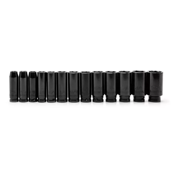 Husky 1/2 in. Drive SAE Deep Impact Socket Set (13-Piece)