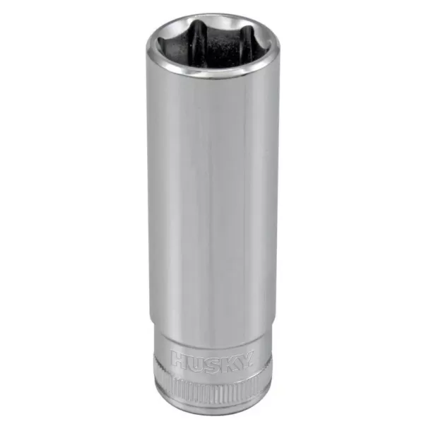 Husky 3/8 in. Drive 15 mm 6-Point Metric Deep Socket