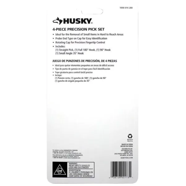 Husky Precision Pick and Probe Set (4-Piece)