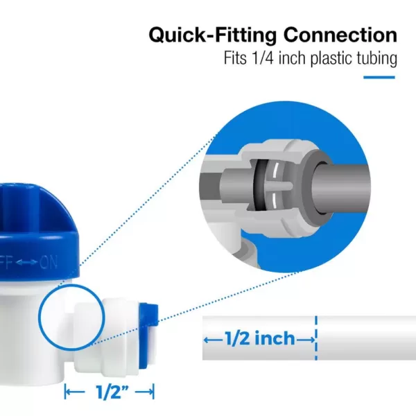 ISPRING Ice Maker Kit for Reverse Osmosis Systems and Water Filters with Extra Brass Fitting for Fridge Water Inlet