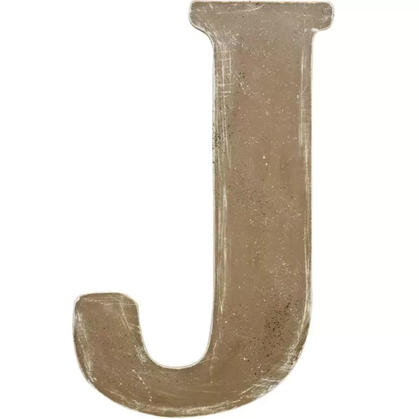 Jeff McWilliams Designs 15 in. Oversized Unfinished Wood Letter (J)