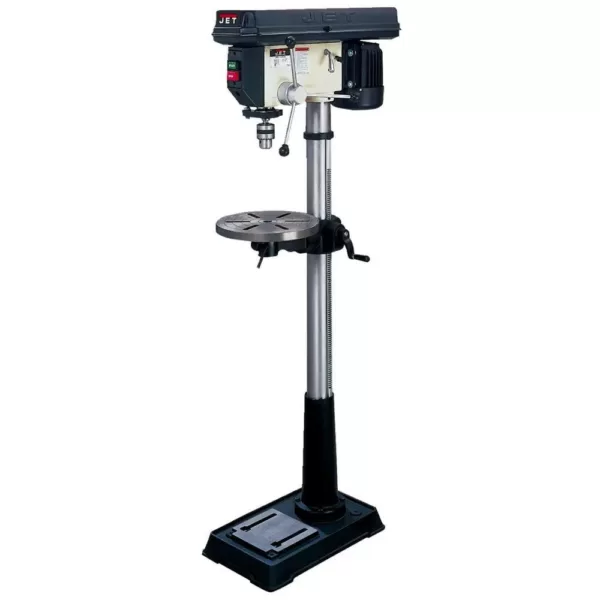 Jet 3/4 HP 16.5 in. Floor Standing Drill Press with Worklight, 16-Speed, 115/230-Volt, JDP-17MF