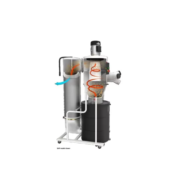 Jet JCDC-2 2HP 230-Volt Cyclone Dust Collector