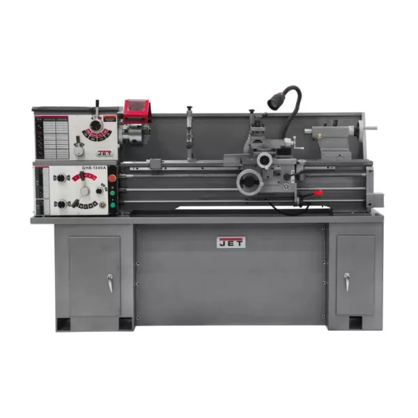 Jet 13 in. x 40 in. Geared Head Metalworking Bench Lathe without Stand, 2 HP 230-Volt 1PH, GHB-1340A