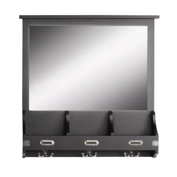 Kate and Laurel Stallard Black Multi Function Mirror Memo Board