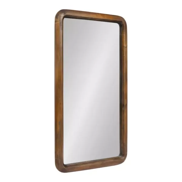 Kate and Laurel Medium Rectangle Walnut Brown Classic Mirror (31.5 in. H x 16.73 in. W)