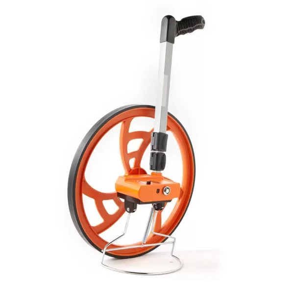 Keson 15-1/2 in. Measuring Wheel with Telescoping Handle and Pistol Grip - Measures in Feet and 10ths (5 Digit Counter)