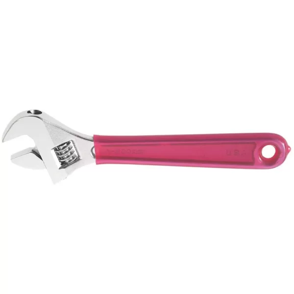 Klein Tools 15/16 in. Extra Capacity Adjustable Wrench with Plastic Dipped Handle