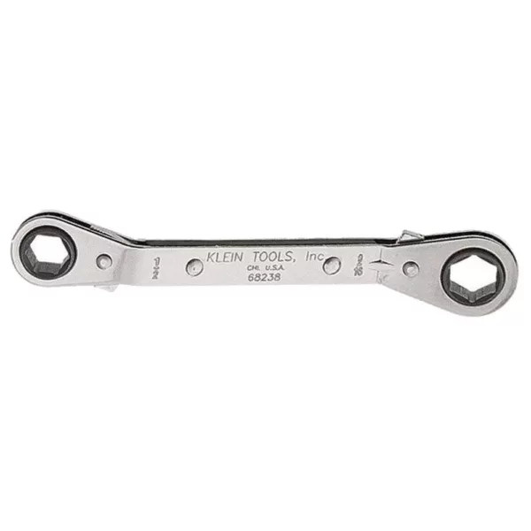 Klein Tools 1/2 in. x 9/16 in. Fully Reversible Ratcheting Offset Box Wrench