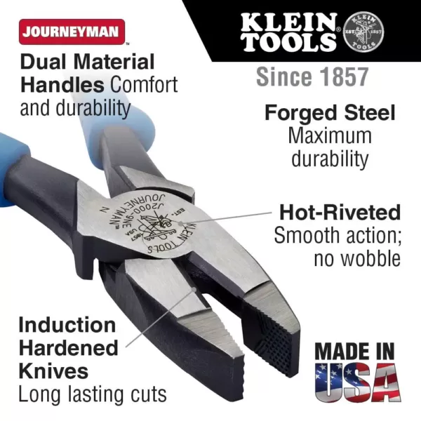 Klein Tools 8 in. Journeyman Heavy Duty Side Cutting Pliers