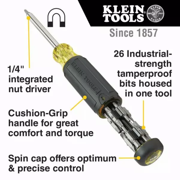 Klein Tools 27-in-1 Multi-Bit Tamperproof Screwdriver