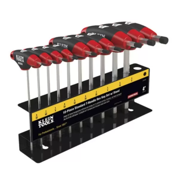 Klein Tools Journeyman SAE T-Handle Set with Stand (10-Piece)