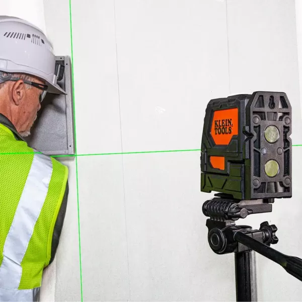 Klein Tools Laser Level, Self-Leveling Green Cross-Line and Red Plumb Spot