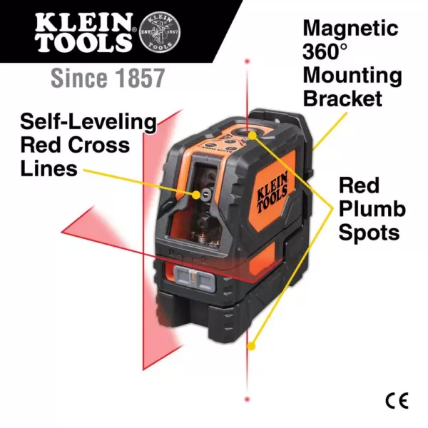 Klein Tools Self-Leveling Cross-Line Laser Level with Plumb Spot